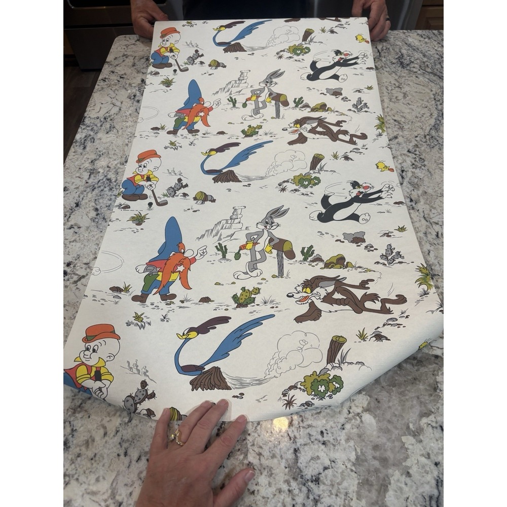 1978 Open Roll VTG Looney Tunes Wall Paper Wile.Coyote Bugs Bunny Yosemite Sam